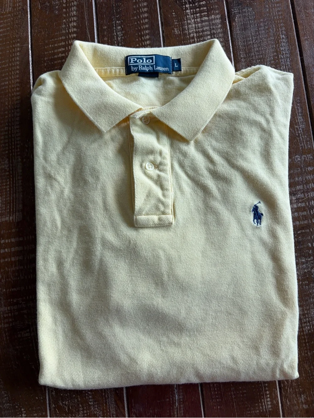 Polo by Ralph Lauren Men’s Yellow Classic Pique Polo large